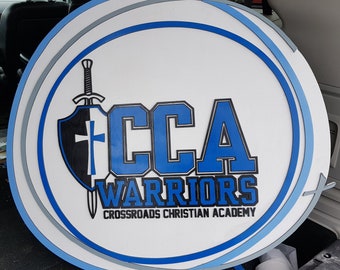 Church Sign,  Round School Sign, Pastor Sign, Desk Sign, Office Sign,  Business Sign, Commercial Signage, 3D, Raised Text, Your Logo