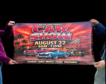 Custom Event Banner – Personalized Vinyl Sign for Car Shows, Parties, or Business Promotions