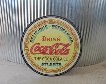 Vintage Coca Cola Weatherproof PVC Sign: Retro Soda Fountain Decor Man Cave