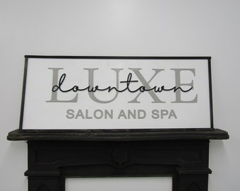 Large Custom Business Sign Spa Salon Beauty Commerical Signage 3D Wooden Handmade Logo Personalized Made To Order Store Front Small Business
