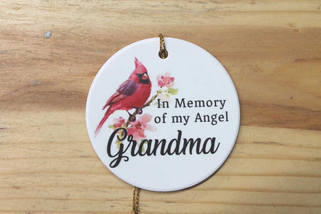 Ceramic Memorial Ornament – Printed Cardinal Ornament – in Memory of ...