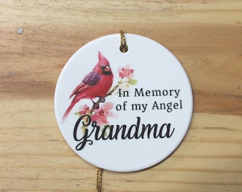 Cardinal Memorial Ornament – In Loving Memory of Grandma