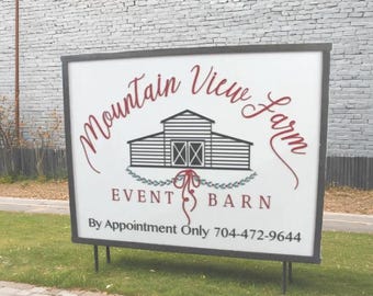 Personalized Event Venue Sign – Raised Wood Business Logo for Weddings or Farm Events