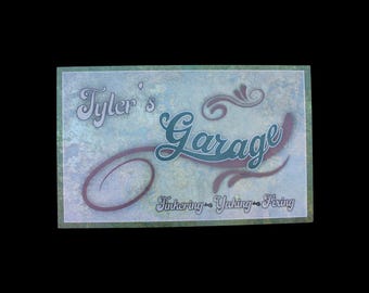 Custom Printed Garage Sign – Weatherproof PVC Personalized Wall Art for Workshop, Man Cave, or Outdoor Display