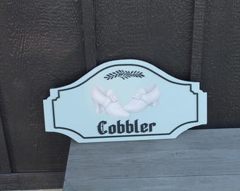 Cobbler Decorative Sign Man Cave Decor Wall Art Colonial Shoes Shoe maker Repair Raised 3D Printed Graphic Retirement