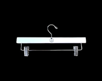 Custom Printed White Hanger with Clips – Personalized Decal Logo - Boutique Branding & Closet Decor