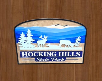 Custom Park Wood Sign – UV‑Printed & 3D Design – Rustic Home, Cabin, Mountain Wall Décor