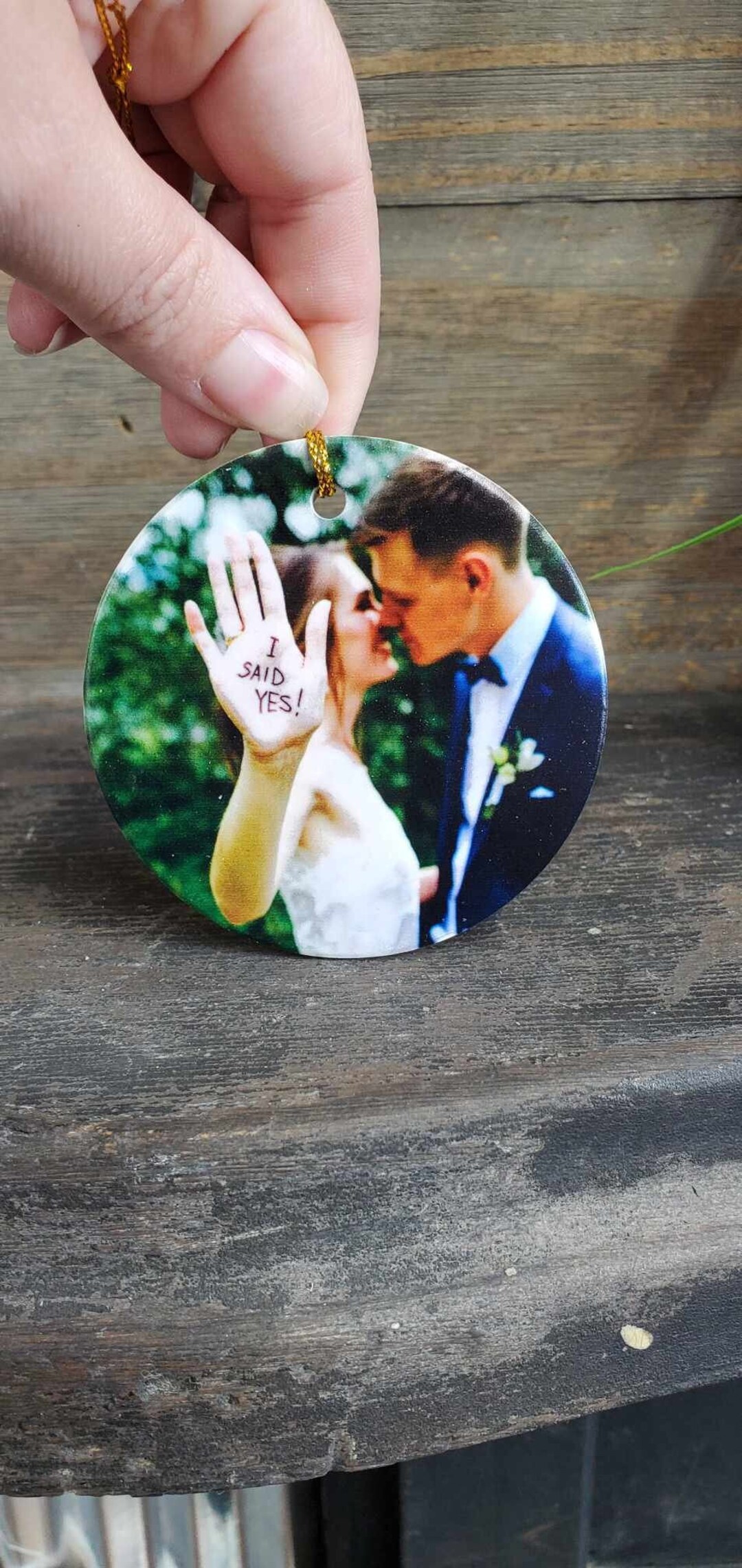 Ceramic Photo Ornament Keepsake Image Wedding Baby Anniversary Printed Christmas Gift Giftable ...