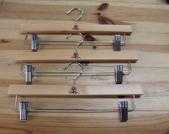 Custom Clothes Pant Hanger Clips  Hanger Engraved Hard Wood Use Your Logo Customization Business Logo Personalized