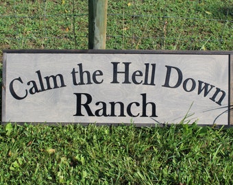 Calm Down Farm Homestead Ranch Large Custom Sign We Use Your Actual Graphic Business Logo Wood Laser Cut Out 3D Extra Footstepsinthepast