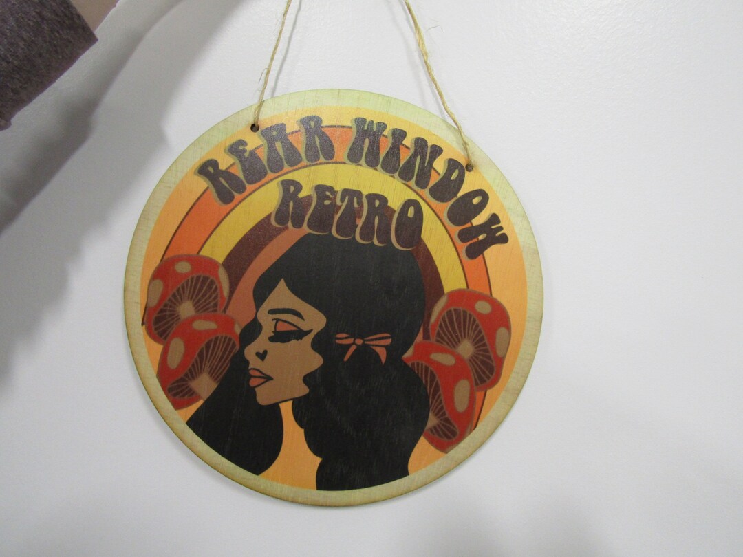 Custom Logo Wood Sign: Round Retro Small Business Wall Art - Etsy