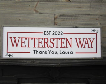 Large Custom Ranch Sign Over-sized Rustic Wood Laser Cut Out 3D Extra Large Sign Home Thank You Established Wettersten Way Handmade Farm