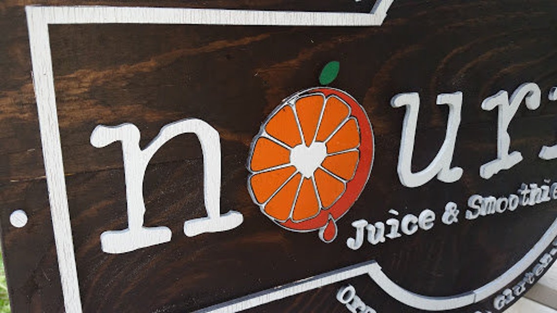 Juice Bar Sign Smoothie Bar Restaurant Sign Custom Business Etsy