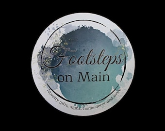 Large Printed Business Sign • Custom Round Shop Logo Sign • Boutique Wall Decor • Printed Watercolor Background Signage