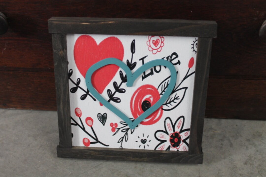 Handmade Heart Wall Art: Rustic Farmhouse Valentine's Decor - Etsy