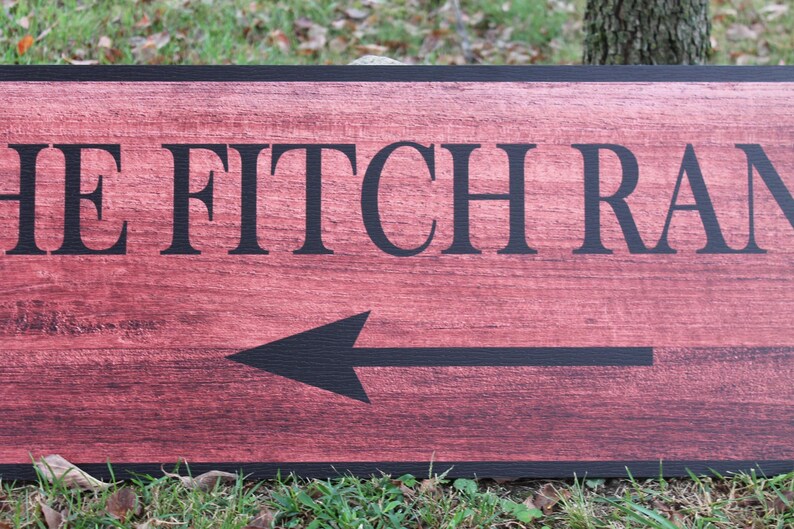 Custom Farm Ranch Arrow Family Outdoors Signage Personalized Rectangle ...
