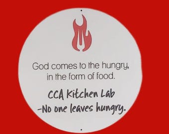Church Office Sign Custom Sign Cafe Sign Business Commercial Signage Kitchen School Lunchroom Verse Biblical Large Circle Logo
