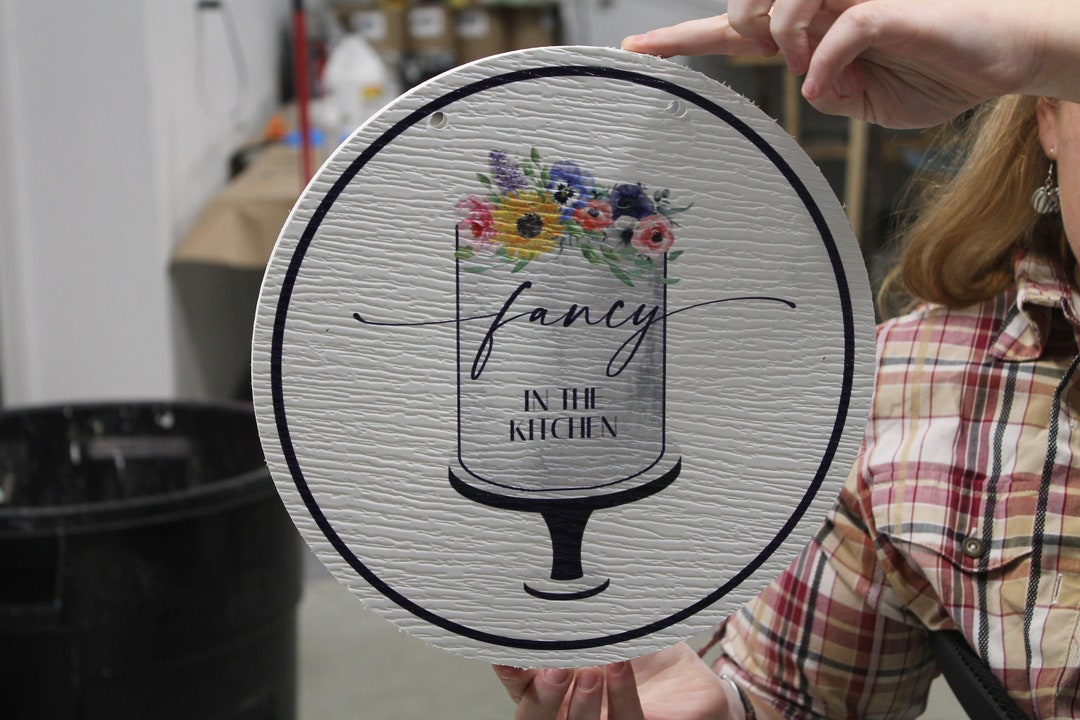Custom Cake Business Sign: Floral Logo, Weatherproof PVC - Etsy