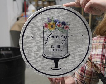 Fancy Cake Sign PVC Weatherproof Waterproof Print In Color Minimalist Sign Cake Pretty Floral Custom Logo Flat Surface Door Hanger Business