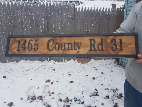 Address Sign, 3D, Large Custom Address Sign, Over-sized Rustic, Wood, Laser Cut Out, Extra Large, Sign Footstepsinthepast