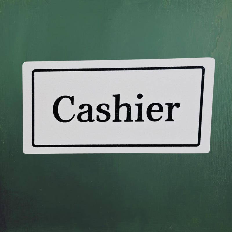 Cashier Sign - Etsy
