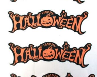 Happy Halloween Theme Decals Waterproof Sheet Full Color Sticker Window Deal Wall Sticker Thermos \