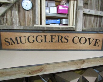 Large Custom Wood Sign Cove Bar Grill Pop Shop Over-sized Rustic Business Logo Wood Laser Cut Out 3D Extra Large Sign Handmade Personalized