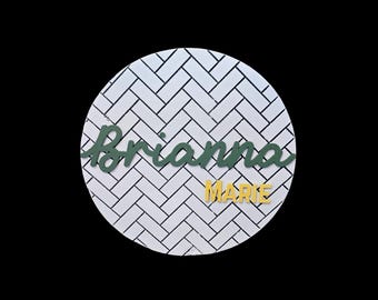 3D Custom Teen Name Sign • Raised Script & Block Letter Round • Modern Aesthetic Room Decor for Girls