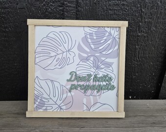 Don't hate propagate flowers palm tree leaves leaf grow plants garden gardening 3D printed tropical rainforest