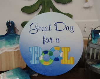 Custom Pool Summer Personalized Raft Full Color Textured PVC Weather Fade Resistant Waterproof Uv Printed Logo Business Commerical Signage