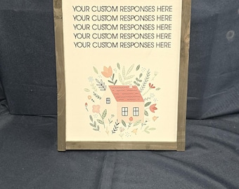 In this house Customizable Sign with your own rules.  Printed on wood for Wall Art