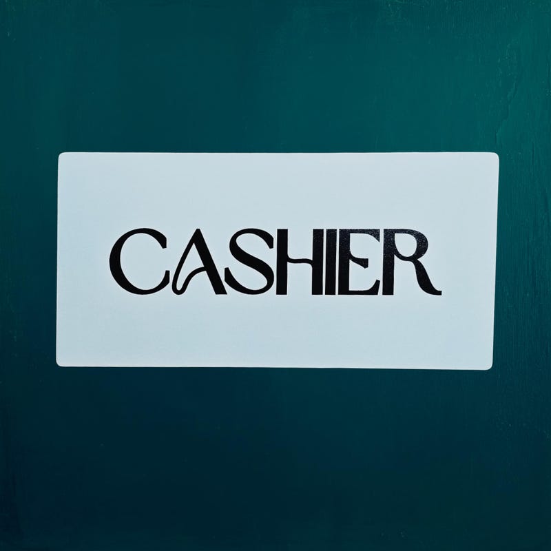 Cashier Sign - Etsy