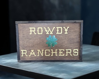 Raised and Printed Custom 4‑H Sign • Rustic Farmhouse Wall Decor • Personalized Club or Fair Display • Handmade Wood Sign for Ranch or Barn