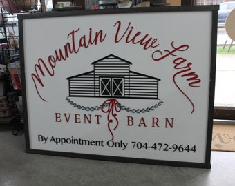 Custom Business Sign Rectangle 3D Large Custom Farm Event Center Company Indoor Outdoor Small Business Logo Laser Cut Wood Sign Barn Farm