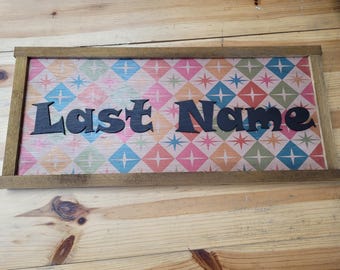 Custom Personalized Name Sign Family Gift Established Sign Dorm Room UV 3D Raised Text Made To Order Indoor Outdoor Patio Basement Signage