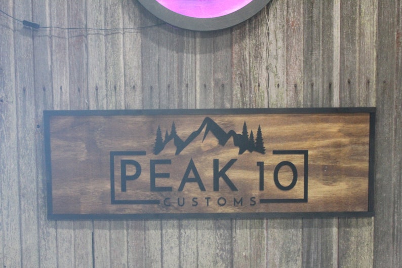 Custom 3D Wood Business Sign: Raised Rustic Logo - Etsy