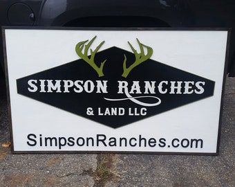 Realty Sign, Realtor Sign, Ranch Sign, Large Outdoor, Commercial Business Sign, Wood, 3D, Exterior Sign, Outdoor, Entrance Sign, Personalize