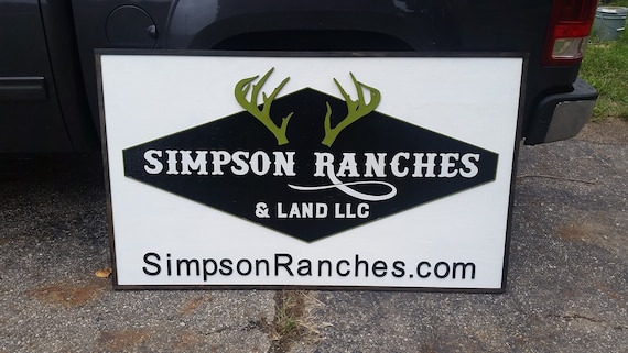 Realty Sign, Realtor Sign, Ranch Sign, Large Outdoor, Commercial Business Sign, Wood, 3D, Exterior Sign, Outdoor, Entrance Sign, Personalize