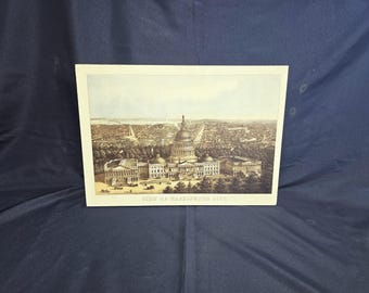 City of Washington 1871 printed Wood Sign for historical vignette, decoration, office