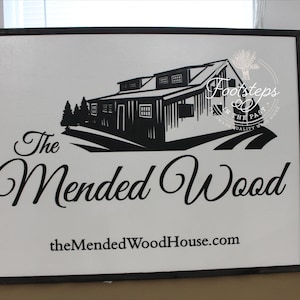 Custom Business Sign Rectangle 3D Large Custom Farmhouse Business BNB Home Ranch Indoor Outdoor Small Business Logo Laser Cut Wood Sign Farm