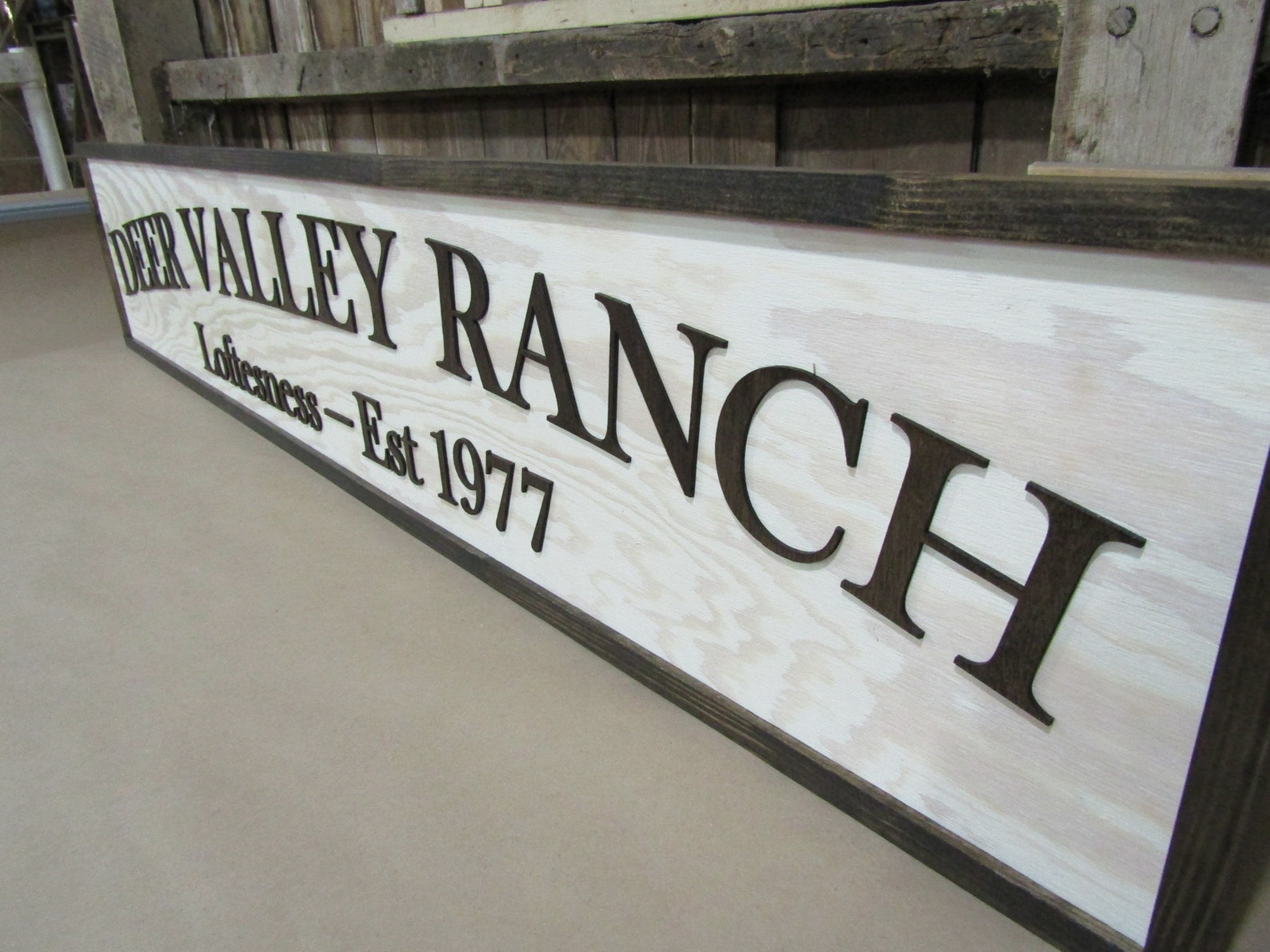 Layered Ranch Sign Vintage Country Ranch Sign Rustic Old‑style Farmhouse Name Plaque ...