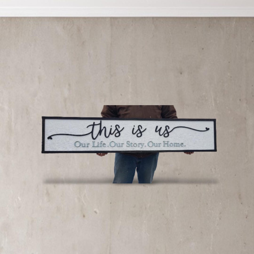 Rustic Farmhouse Custom Sign • “this is Us” Style Family Wall Decor ...