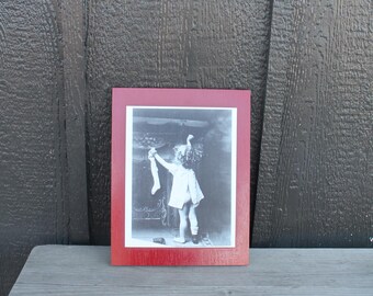 Bare bottom Antique Photo Wood Sign Christmas Stocking Holiday Vintage Vignette Mantle Decor Wall Art Faux Frame