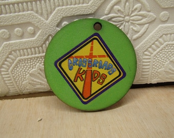 Student Church School Logo Gift Tag School Alumni Image Christmas Ornament Wood Slice Full Color Printed Round Keychain Award Personalized