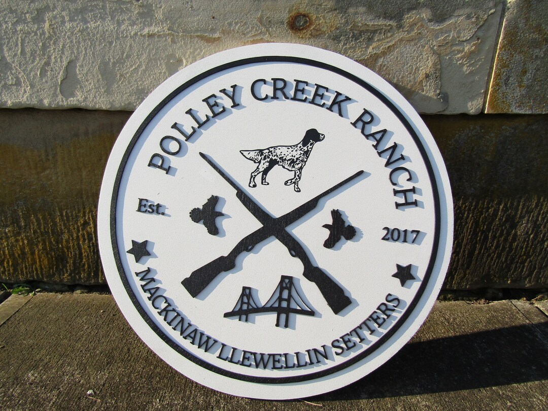 Custom Handmade Wooden Ranch Sign: Bird Dog, Hunting Dogs, Farm Signage ...