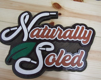 Shoe Business Custom Sign Contoured Commercial Signage Store Made to Order Laces Store Front Wood Raised Text Your Logo Matched to Brand