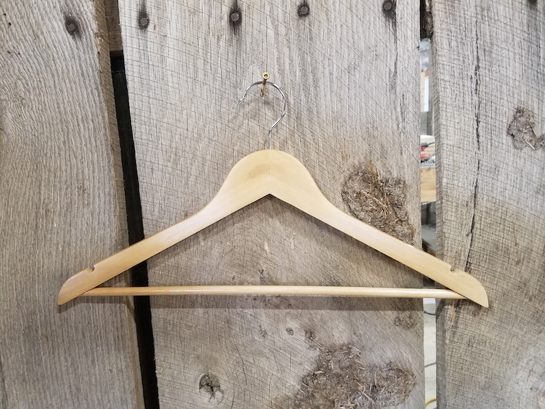 Custom Clothes Hanger Engraved Hard Wood Use Your Logo Etsy