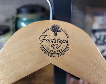 Business Clothing Hangers Store Front Custom Clothes Hanger Printed Hard Wood Use Your Logo Color Ink Customization Logo Personalized