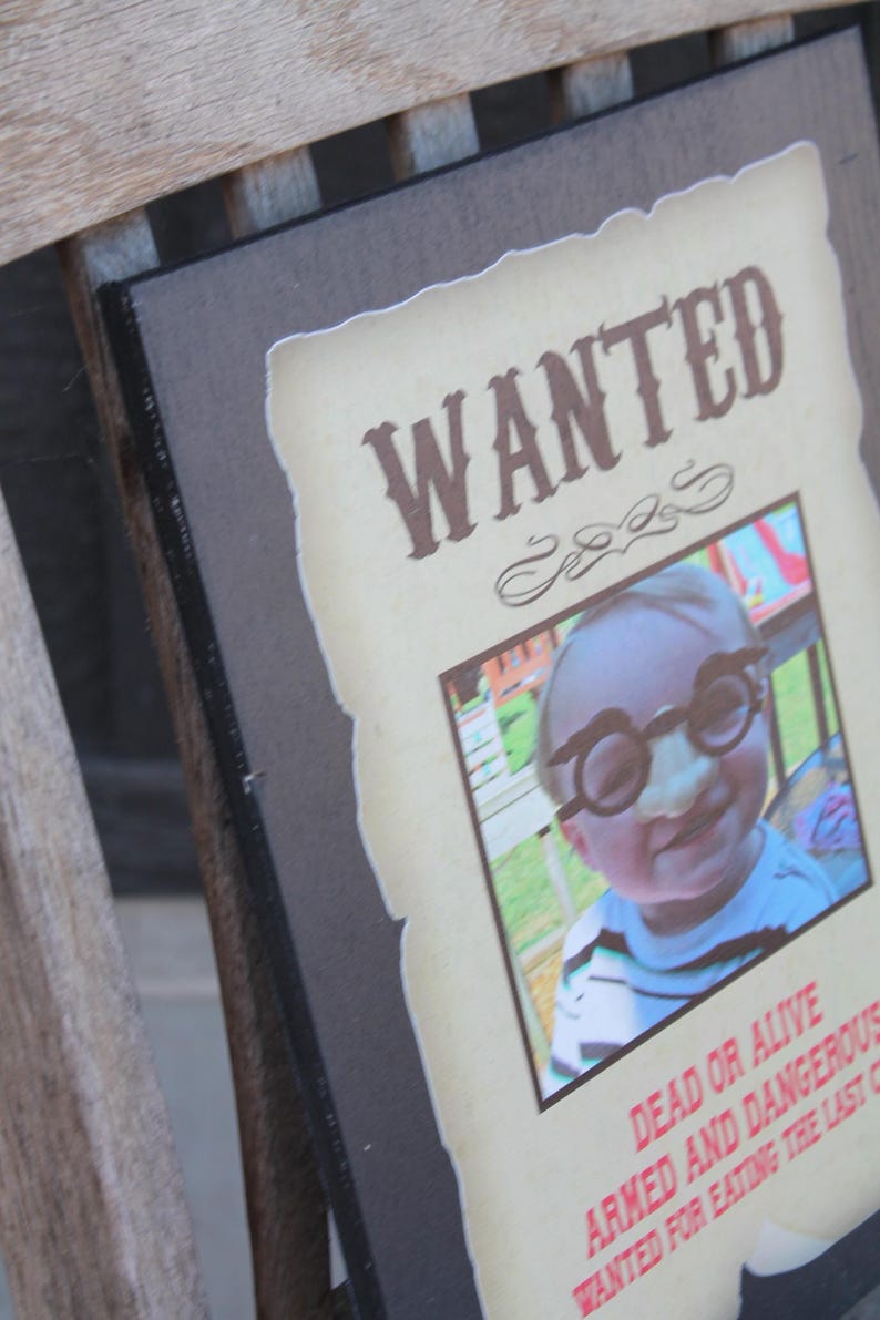 Custom Wanted Poster Sign • Your Photo or Text • Western Outlaw Wall ...