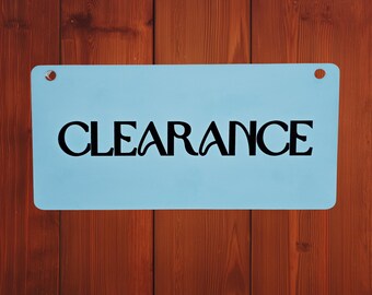 Clearance Sign – Light Blue and Black Retro Business Sign for Storefront, Boutique, or Small‑Business Seasonal Discount Wall Decor